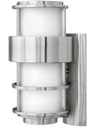 Saturn 16 inch Exterior Sconce in Stainless Steel.